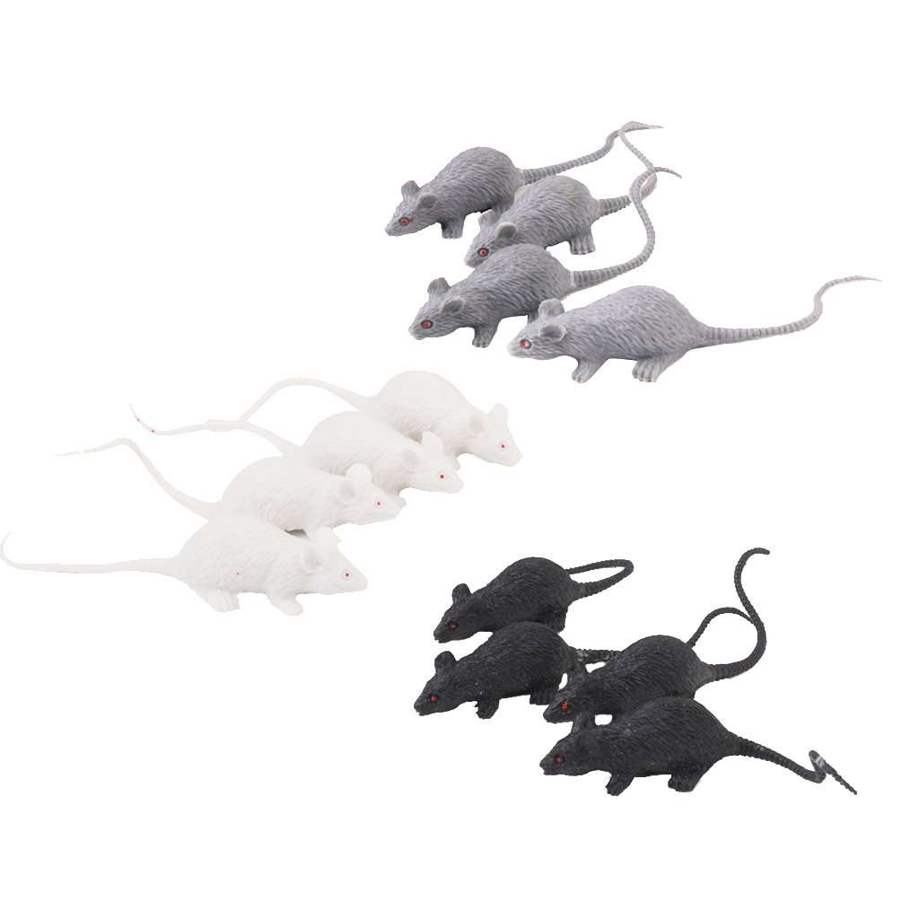 Trendy Retail G4Plastic Artificial Mouse Animals Model Toy 12pcs 5