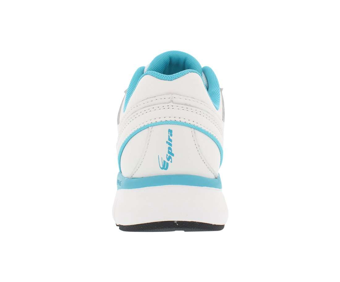 Spira Wavewalker Women's Slip Resistant Walking Shoe White/Aqua - 6 2e 5