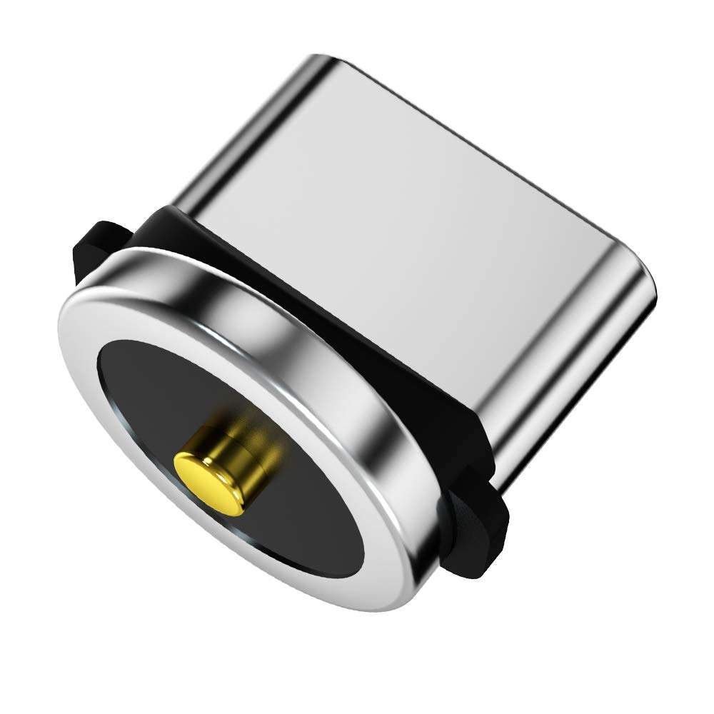 Ankndo Magnetic Connector Tip Heads [5-Pack] USB C Magnetic Adapter 360° Rotating Strong Magnetic Phone Cable Adapter for Type C Device 3