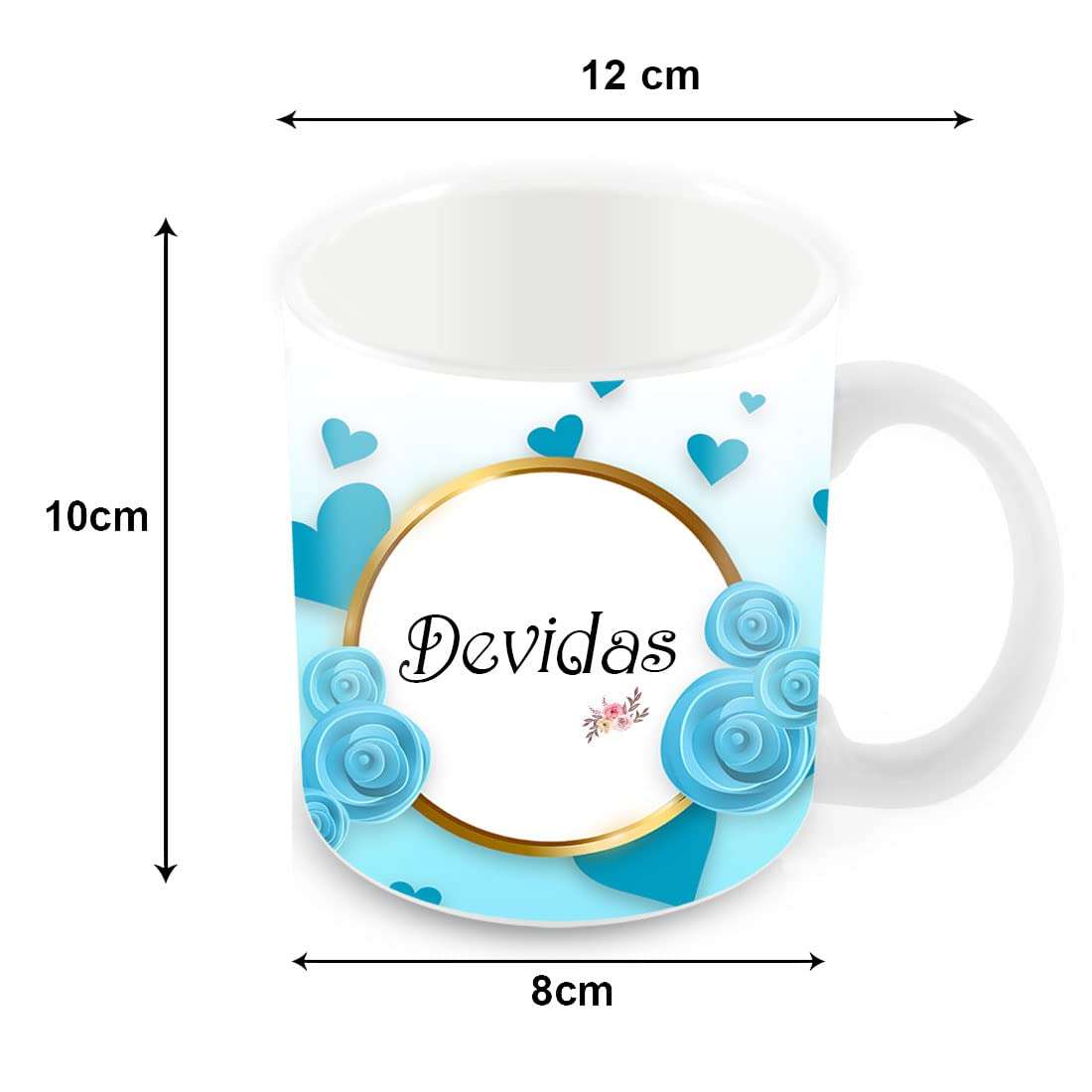 Tovaih Printed Design of Name Devidas Ceramic Coffee Mug, Birthday Gift, Name Coffee Mug, Tea & Coffee Cups - 350 ML 4