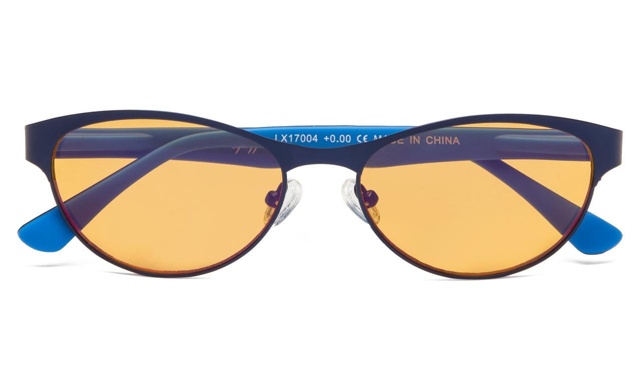 Blue Light Blocking Computer Reading Glasses-Cateye Style for Women (Blue, 1.75) 3