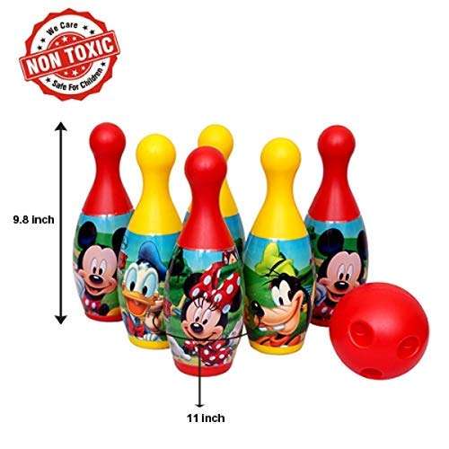 Shivaaro Bowling Game Set for Kids with 6 Pins and 1 Ball - Sport Toys Gift for Baby Boys Girls Age 3-6 Years Old 6