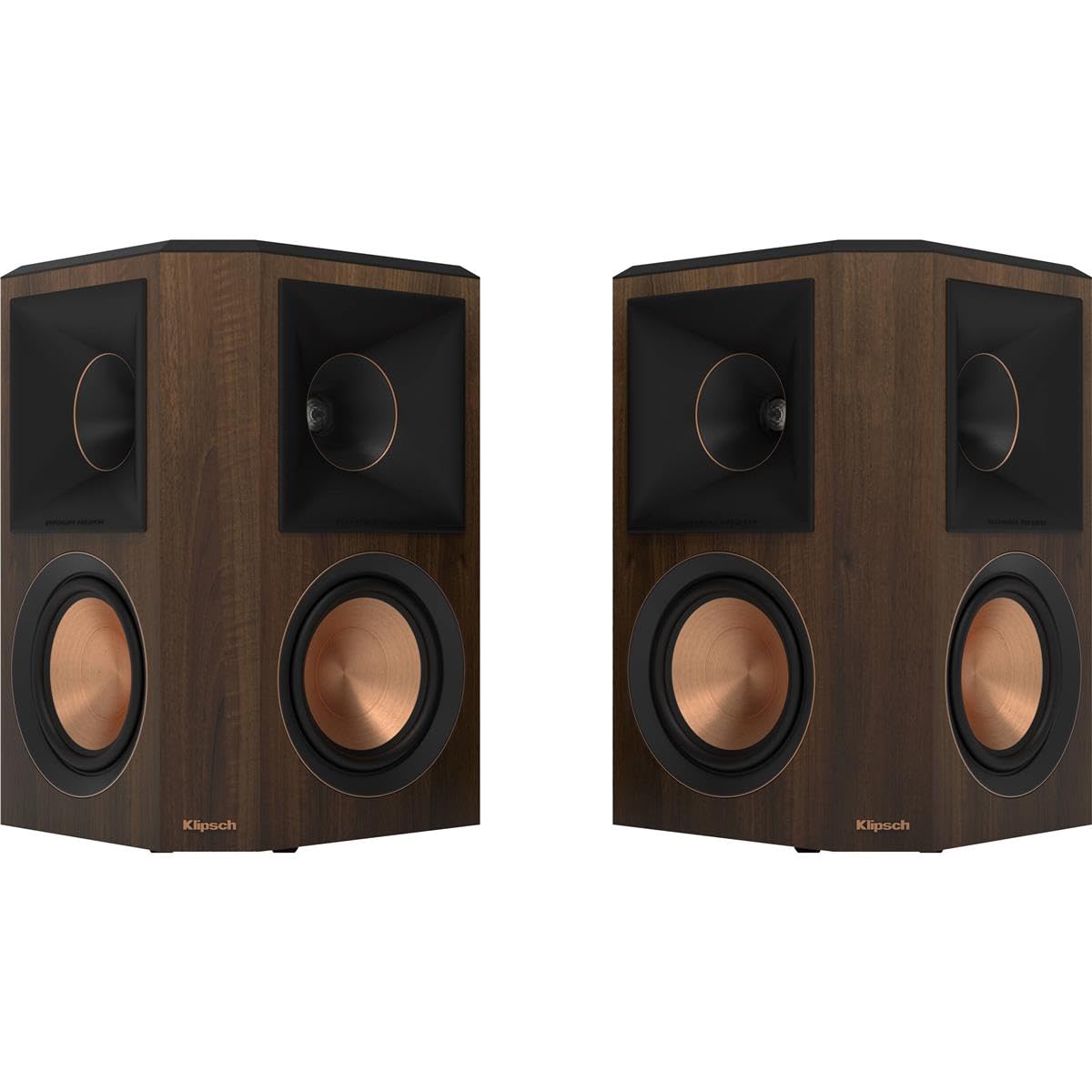 Klipsch RP-8060FA II Pair with RP-504C II Center Channel and RP-502S II Surround Speakers - Walnut 5