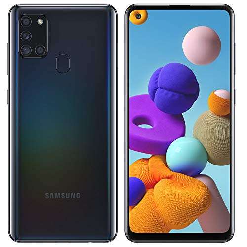 SAMSUNG Galaxy A21s (64GB, 4GB) 6.4" Infinity-U Display, Triple Camera, Dual SIM GSM Unlocked Global 4G LTE (T-Mobile, AT&T, NOT Metro, Latin) International Model A217F/DS (64GB SD Bundle, Black) 1