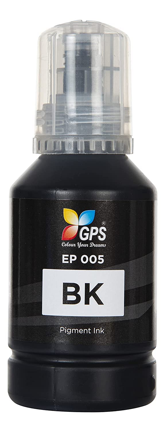 GPS Colour Your Dreams for Epson Printer Ink - Compatible with M1100, M1120, M1140, M1170, M1180, M2140, M2170, M3140, M3170, M3180-005 Pigment Black Ink Bottle for Epson Inkjet Printers 4