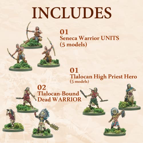 Wargames Delivered Mythic Americas - Aztec & Nations Starter Set. Fantasy 28mm Miniatures for Wargames, DND Miniatures, and Model War by Warlord Games 3