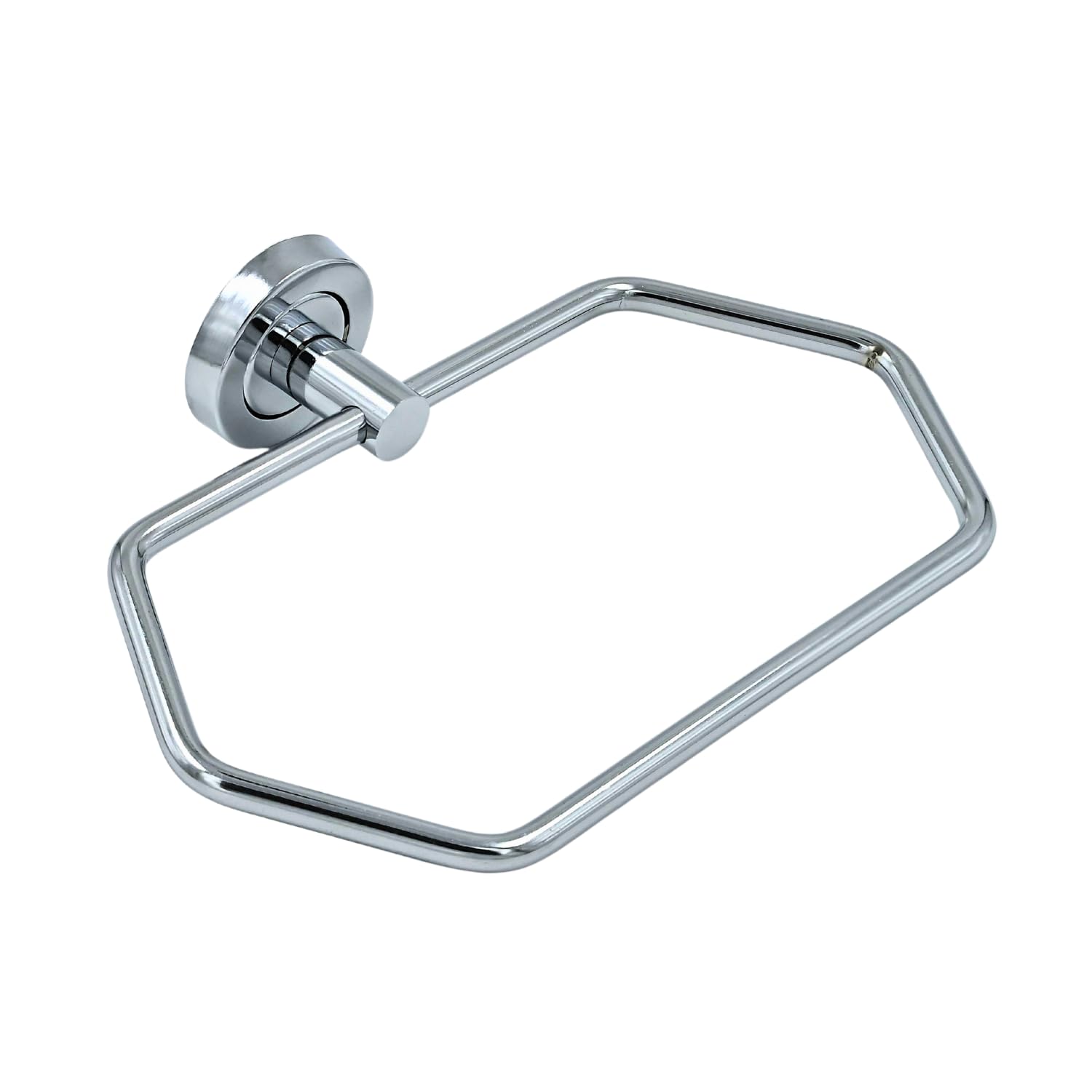 Boniry Stainless Steel Towel Holder & Napkin Holder, Bathroom Accessories - Durable Wall Mounted Towel Hanger for Bathroom, Modern Design Towel Rack for Home (Pack of 1, Hexagon) 1