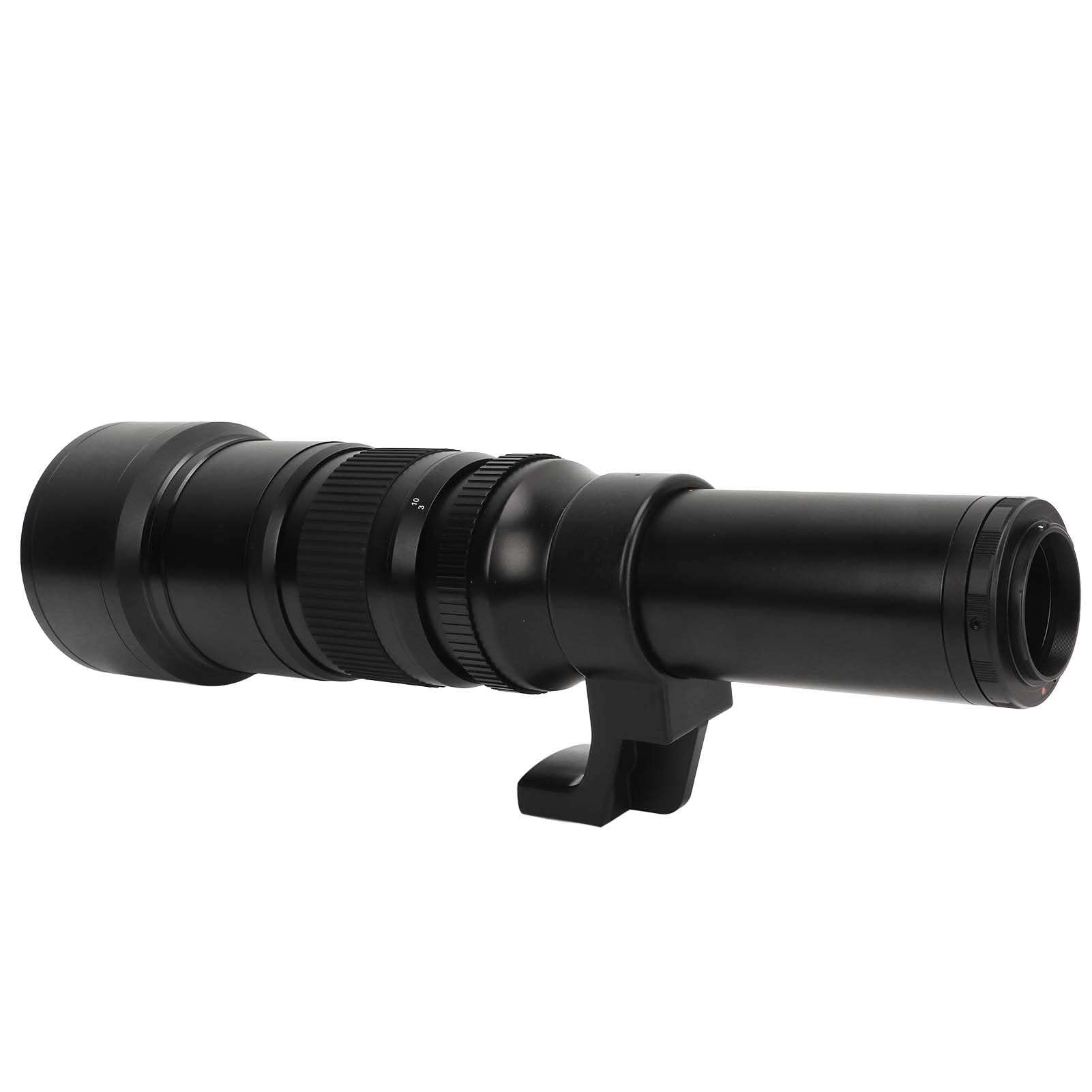 500mm F6.3 Fixed Focus Telephoto Lens, Manual Prime Focus Telephoto Lens with T2 AI Adapter Ring, for Nikon DSLR Cameras Astronomical Scope Telescope Photography (Black) 1