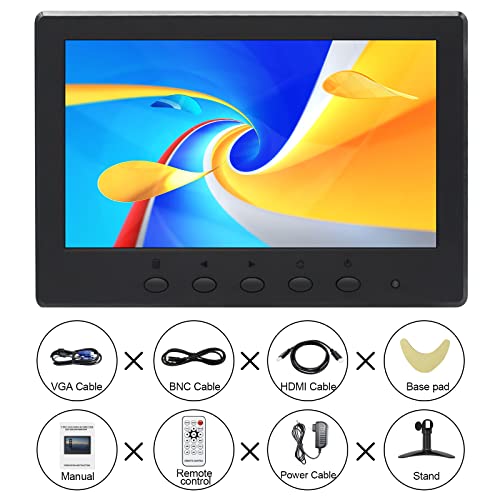 7 inch Small Monitor,Portable Monitor, LCD HDMI Monitor 1024x600, VGA Monitor,HDMI/VGA/AV Input Mini Monitor,with Speakers 5
