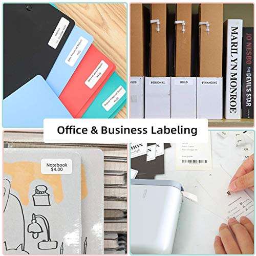 NIIMBOT D11 Label Printer Portable Pocket Label Machine Price Sticker Portable BT Thermal Label Printer for Smartphone Tablet Easy to Use Office Home with 1 Roll Pinter Paper 3