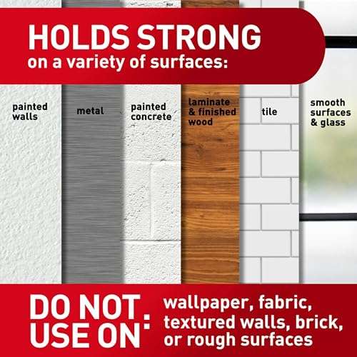 Command 5 lb Large Utility Hooks, 7 Wall Hooks and 12 Command Strips, Damage-Free Hanging with Adhesive Strips, No Tools for Hanging Christmas Decorations 4