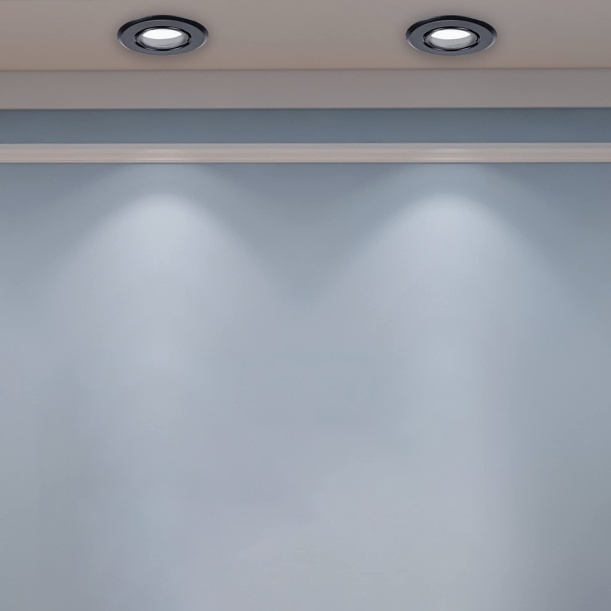 Swivel Spot Light Fixture Halogen LED MR16 Flush Mounting Bracket Bulb Holder MR16 Bathroom Under Cabinet Counter Housing Recessed Lighting GU5.3 Socket Wiring Dimmable (Matte Black) Pack of 10 5