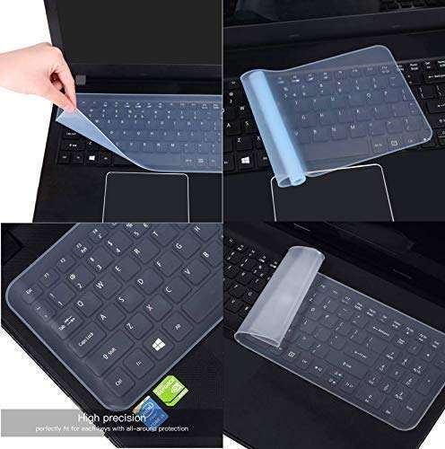 MAPPERZ Universal Silicone Keyboard Protector Skin Laptop Keyboard Skin (15.6" Keyguard) 3