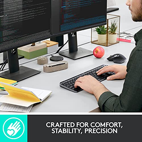 Logitech MX Keys Wireless Illuminated Keyboard for Business, Quiet Perfect-Stroke Keys, Logi Bolt Technology, Bluetooth, Rechargeable, Globally Certified, Windows/Mac/Chrome/Linux - Graphite 6