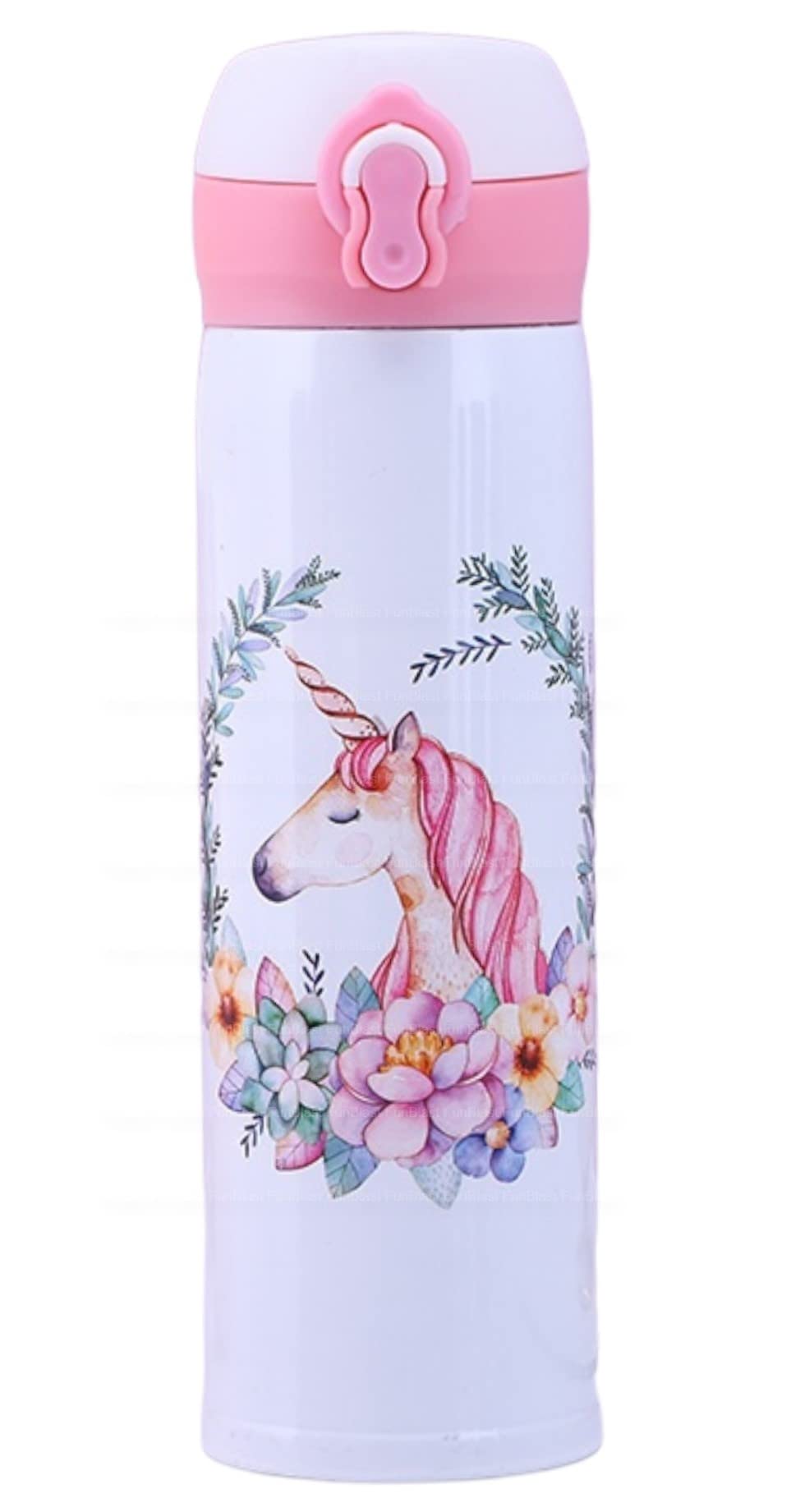 FunBlast Insulated Water Bottles Thermos Water Bottle with Cute Cap – Hot and Cold Water Bottle, Unicorn Water Bottle Double Wall Vacuum Insulated Stainless Steel Bottle – Best Gift (350 ML) (White) 1