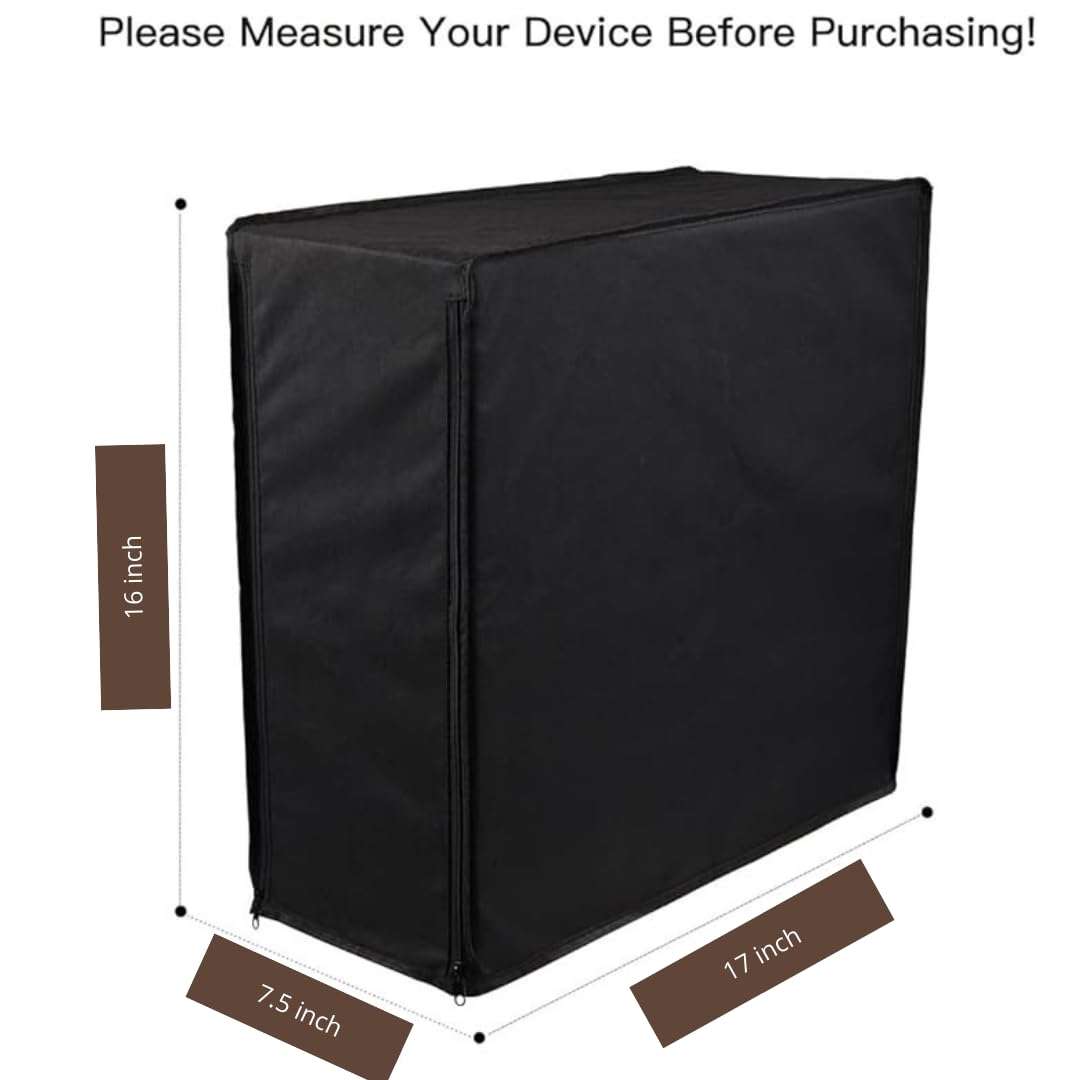 EDRAK Polyester PREMIUM PC Computer CPU Cover For Dustproof Waterproof Skechproof | 7.5W x 16H x 17D Inch/19W x 41H x 44D CM Desktop CPU MINI TOWER Accessories(BLK) 4