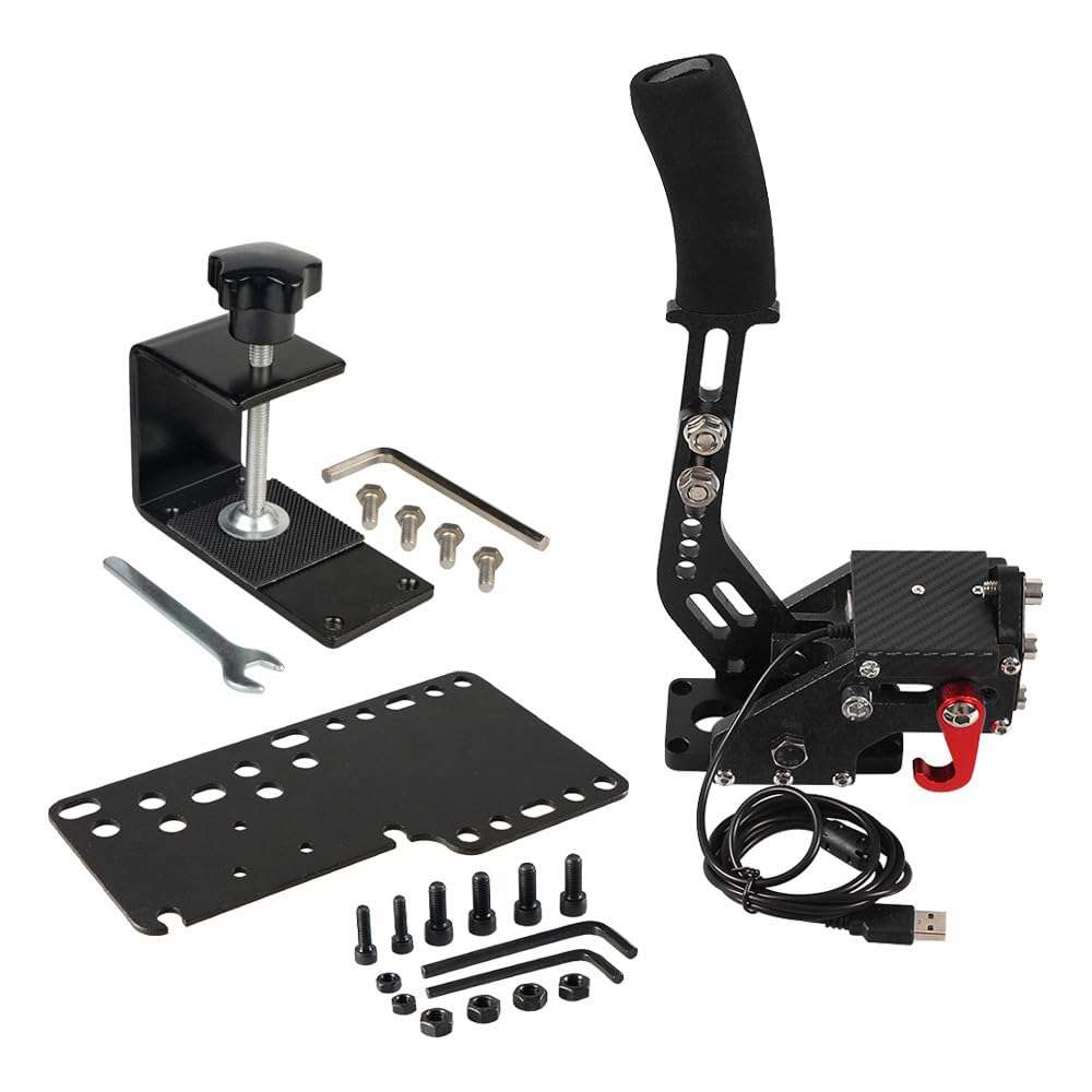 GOIPKO PC Racing Game USB Handbrake, 64 Bit PC USB Handbrake For Simulated Racing Games, Compatible with Logitech G27/G29/G920 T500 T300 1