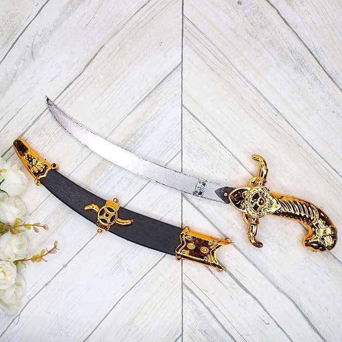 CLASSIC EXPORT Toy Sword with Cover, Black, Role Play Talwar for Kids Talwar Toy with Cover Theme Role Play Talwar Toy for Kids Black Pack of 1 1