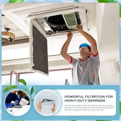 Breathe Naturally - Replacement Filters Compatible with Honeywell Air Purifier HPA300, HPA300 or HRF-R3 Series – Activated Carbon Prefilter – 12" x 17.2", 14" x 17.2" - Easy Replacement - (Pack of 4) 6