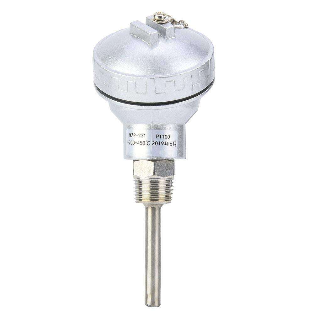 RTD Temperature Sensor, RTD PT100 Temperature Sensor Probe 1/2" NPT Thread Thermocouple Terminal Head,Simple and Easy to Install(50mm/2in) 1