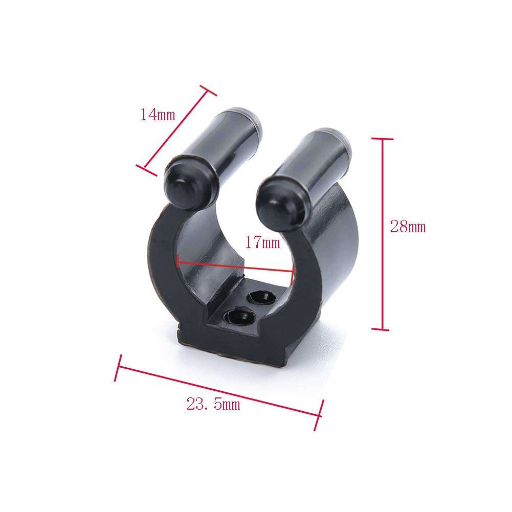 lasenersm 12 Pieces Snooker Cue Locating Clip Holder Billiards Cue Locating Clip Holder Fishing Rod Storage Clips Cue Holder Cue Racks Set Snooker Game Tool Accessories(Medium Size, Black) 2