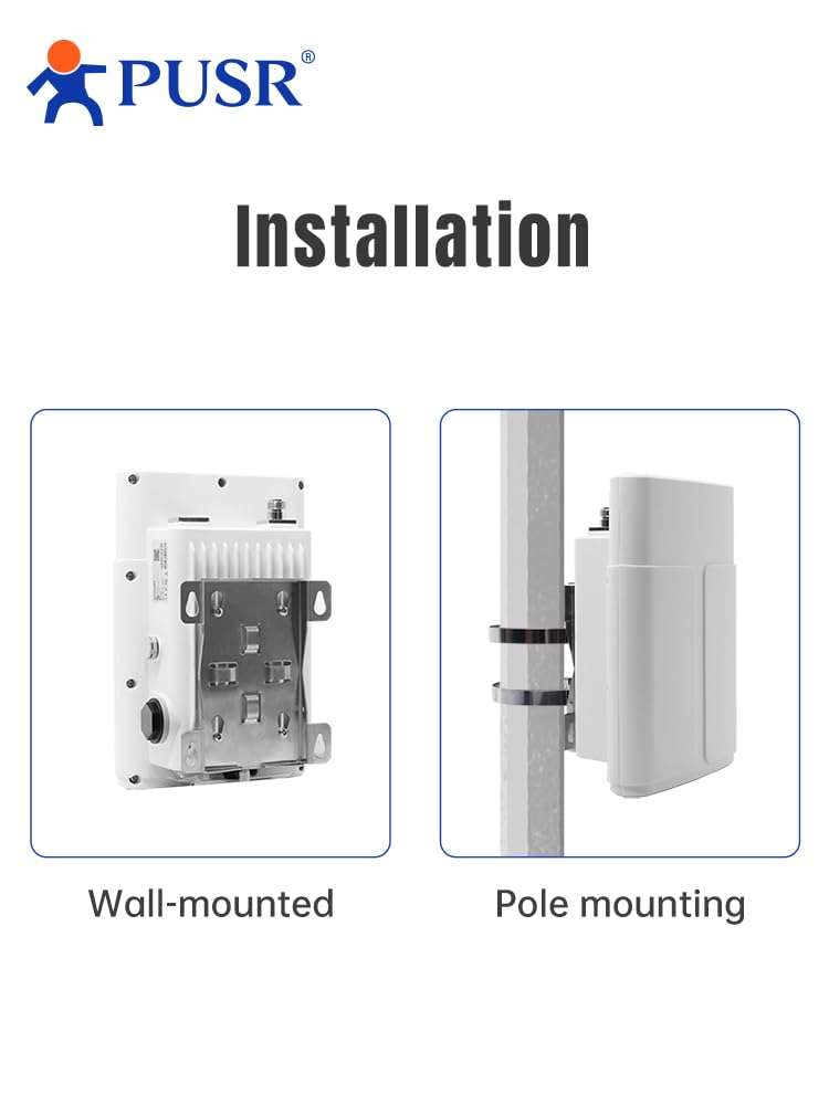 PUSR Outdoor LoRaWAN Gateway Quad-Core 64-bit Processor Semtech SX1302 Up to 2000 end nodes IP67 Waterproof USR-LG280 6