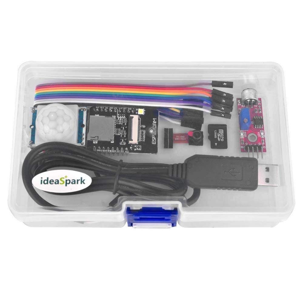 ESP32 CAM for Arduino Kits Monitor Snapshot Face Detection Recognition WiFi Bluetooth Camera Module with 128M SD Card USB to Serial Cable HC-SR501 Sound Sensor Compatible for Arduino IDE(Tutorial) 6