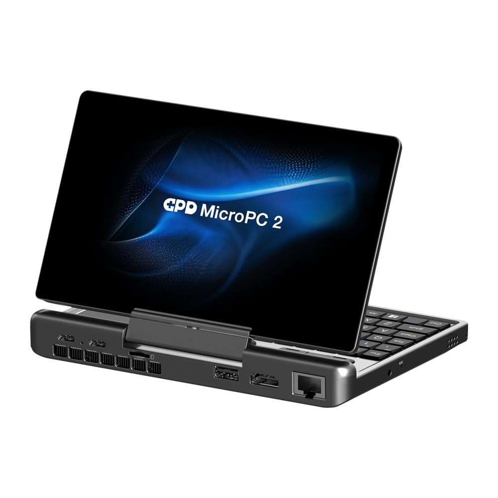 LANRUO GPD MicroPC 2 [ I3-N300-16GB+512GB ] 7" 1080P Display Portable Mini Laptop Tablet PC Computer Win 11 Home OS with 2.5G Ethernet, USB-C, HDMI 2.1, Wi-Fi 6, BT 5.2 Black 6
