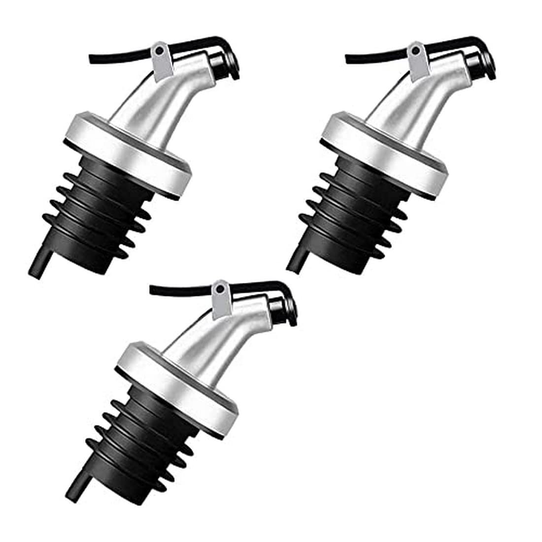 LOMIARA Oil Dispenser Stopper, Bottle Designed for Oil Olive Bottle, Leak-Proof Cap (Pack of 3) 1