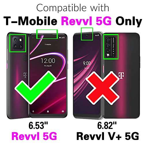 Asuwish Phone Case for T-Mobile Revvl 5G Cover Hybrid Rugged Shockproof Drop Proof Full Body Protective Heavy Duty Mobile Cell Accessories Tmobile Revvl5G T Mobile TCL Revel G5 T790W Women Men Blue 2