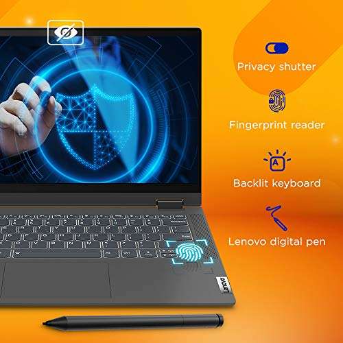Lenovo IdeaPad Flex 5 11th Gen Intel Core i5 14" (35.5cm) FHD IPS 2-in-1 Touchscreen Laptop (8GB/512GB SSD/Windows 10 Home/Office 2019/Digital Pen Stylus/Fingerprint Reader/Graphite Grey/1.5Kg) 5