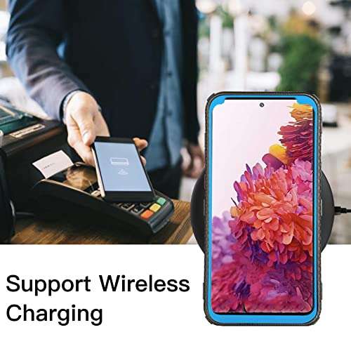 Asuwish Phone Case for T-Mobile Revvl 5G Cover Hybrid Rugged Shockproof Drop Proof Full Body Protective Heavy Duty Mobile Cell Accessories Tmobile Revvl5G T Mobile TCL Revel G5 T790W Women Men Blue 5