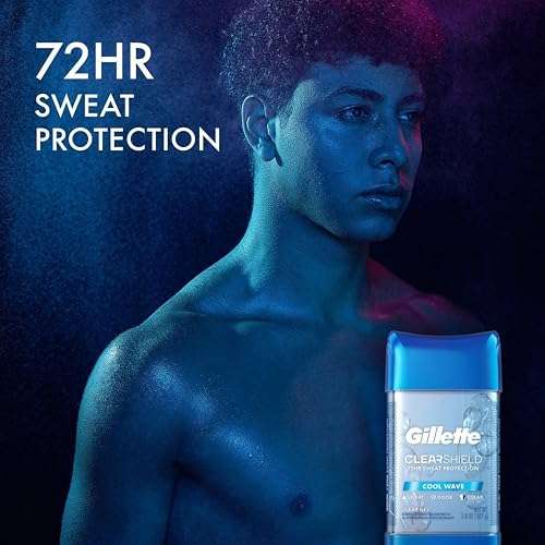 Gillette Antiperspirant Deodorant for Men, Cool Wave Scent, Clear Gel, 3.8 Oz (Pack of 3) 2