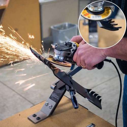 Authentic All American Sharpener Model 5005 Gen 2 - Invented and Made in the USA (15°-45° Adjustable Lawn Mower Blade Sharpener for Right and Left Hand Blades)… 6