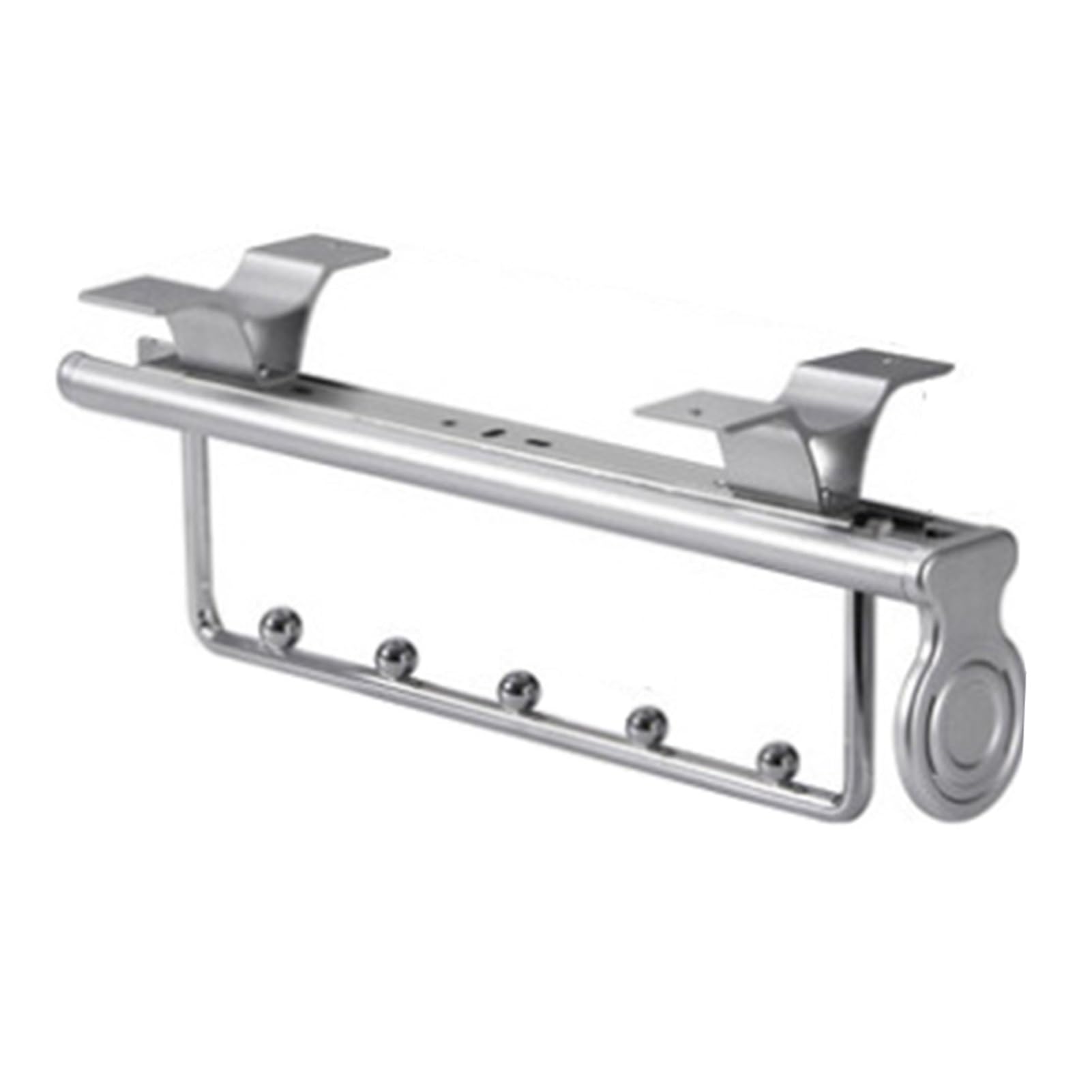 Pull Out Trousers Rack,Adjustable Hanger Rail Rod,Closet Clothes Hanger Rail,for Wardrobe Trousers Clothing Storage,Save Space,Loading Capacity 20 Kg(White,30cm/11.8inch) (WHI 1