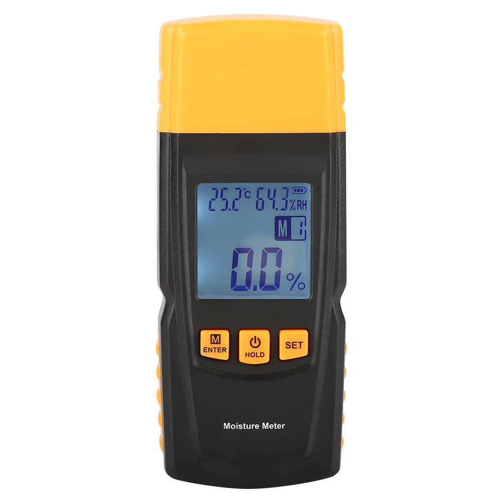 Moisture Meter, Fydun Digital Wood Hygrometer Humidity Tester GM610 Digital LCD 2 Pin Wood Moisture Meter Tester Timber