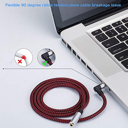Tiierzon Audio Mic Extension Cable 3Ft,90 Degree TRRS 3.5mm Aux Headphone Extender 4-Pole Jack Plug Extension Lead Stereo Male to Female Braided Cord for Headset,Laptop,Phone,Car,PS4 and More (3Ft) 4