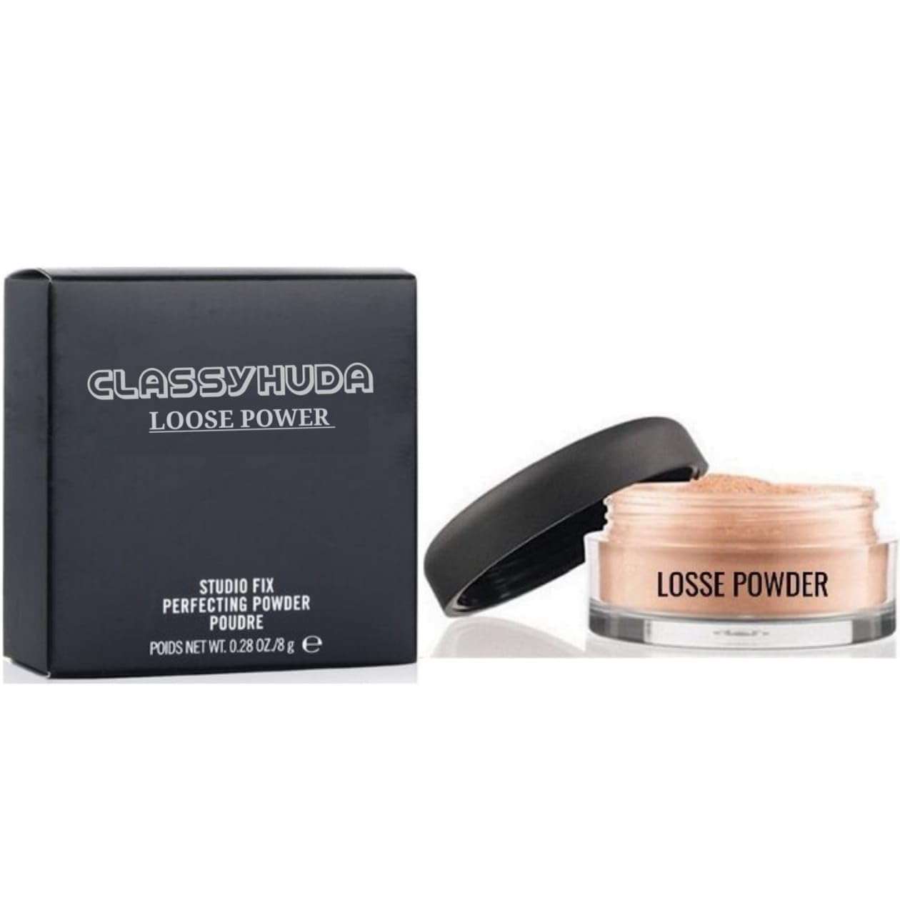 Glomic GAB-24 Loose Mineral Powder, Natural Beige, Demi-Matte Natural Finish, All Skin Types, Light-Medium Coverage, Flawless Glow, UV Protection 3