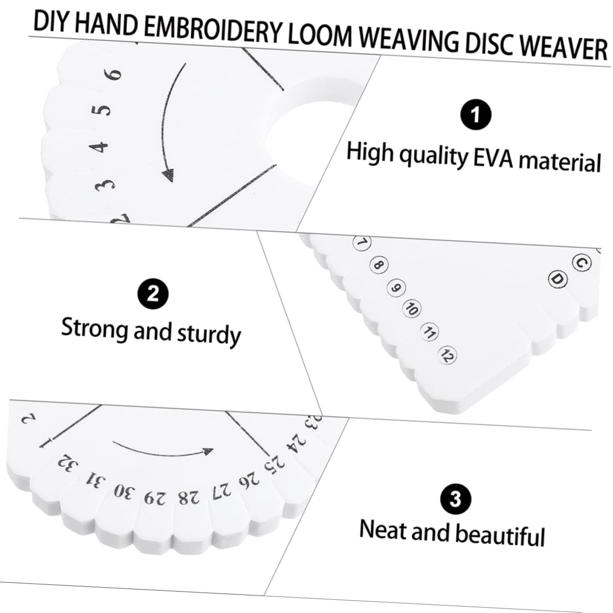 GRADENEVE 2sets Hand Embroidery Tools Set Bracelet Making Board Bead Bracelet Making Kit 4pcs*2 6