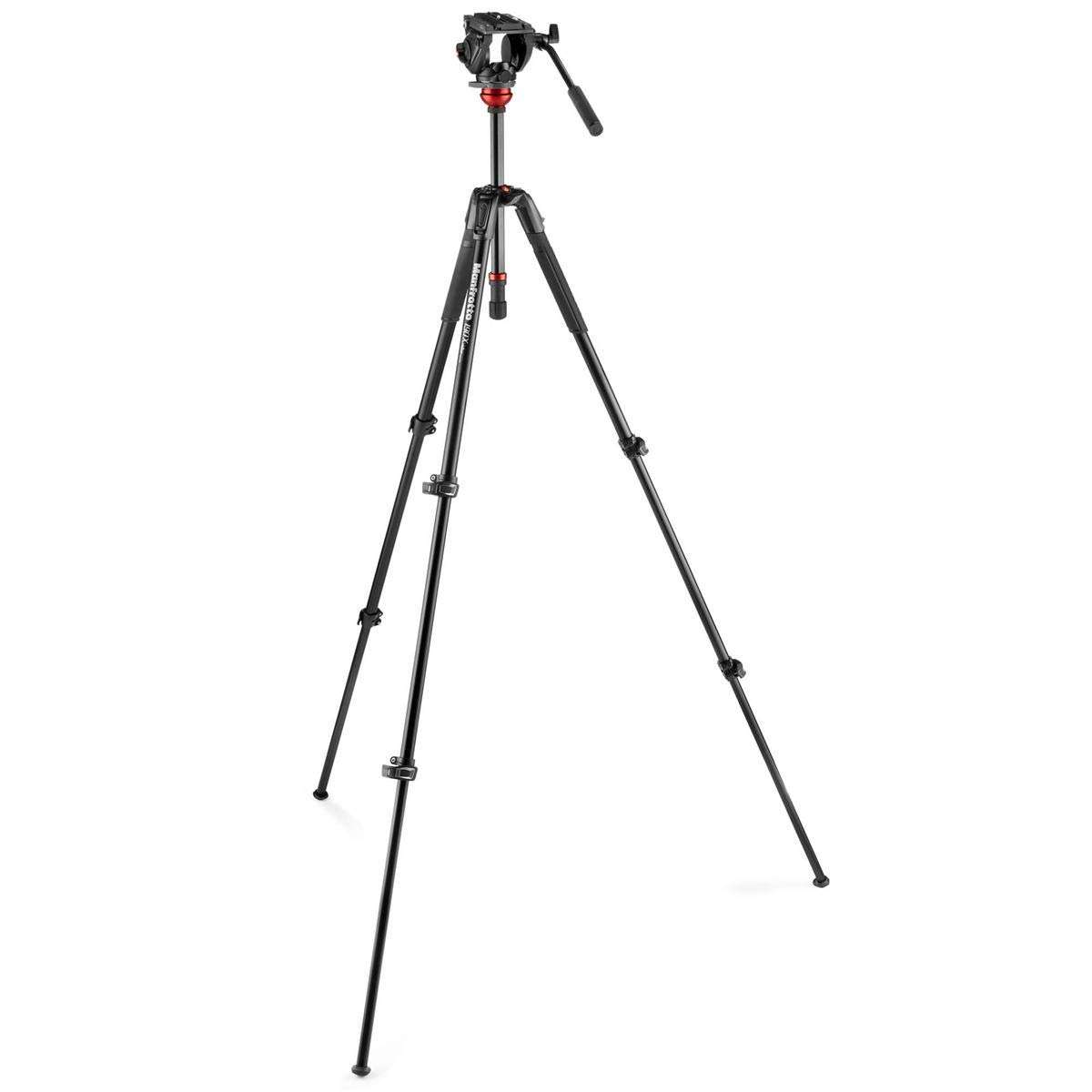 Manfrotto 190X 3-Section Aluminum Video Tripod with 500 Fluid Video Head 4