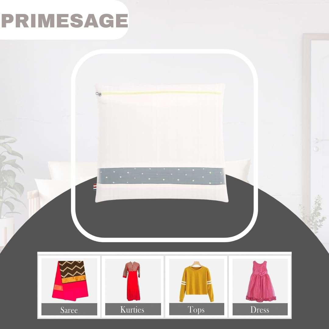 PRIMESAGE® Saree Covers for Storage Saree Organiser for Wardrobe Saree Cover Saree Covers Cotton Saree Covers for Storage Saree Bags Saree Bags for Storage Saree Cover | 16x14inches (Pack of 12) 6