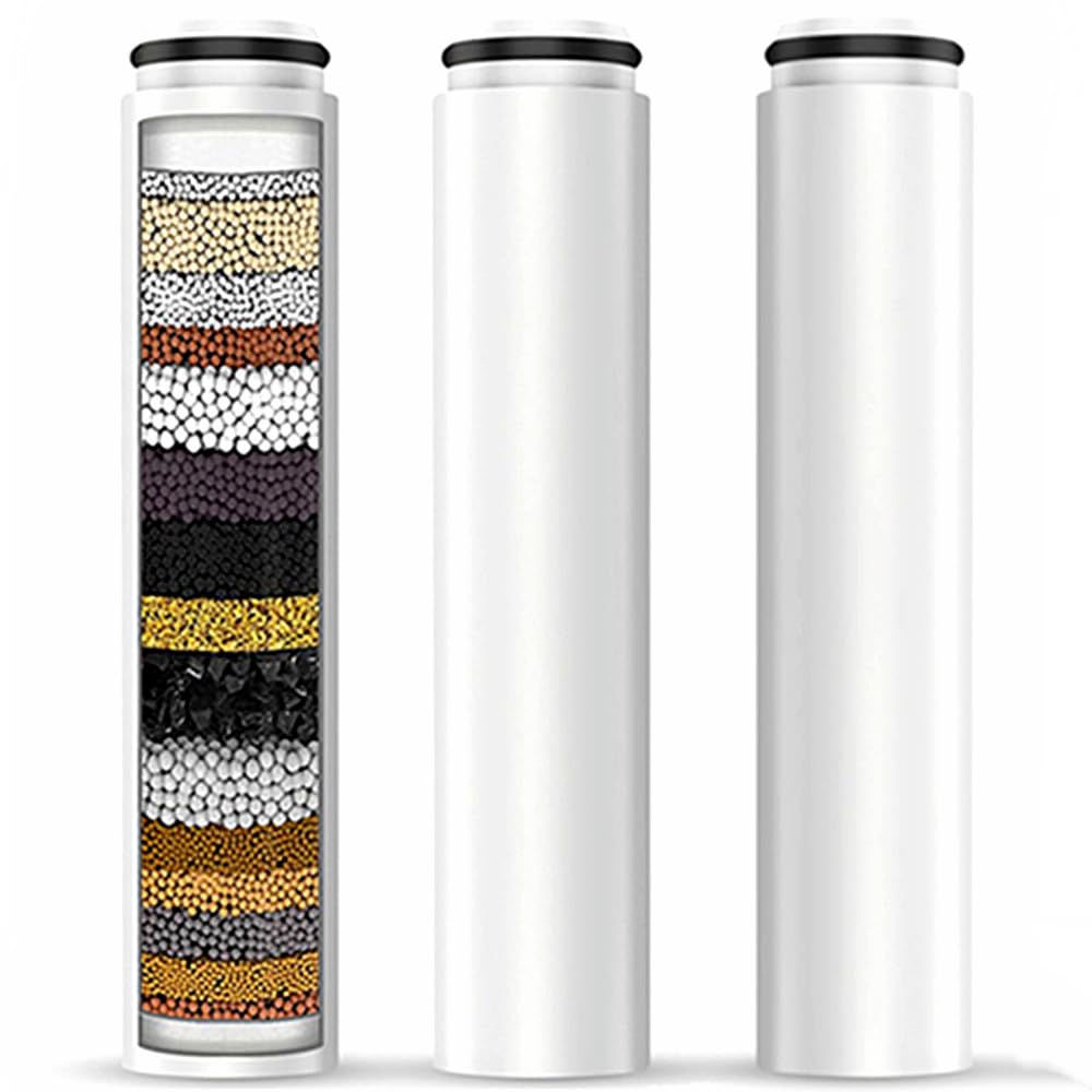 AWO 3 PACK Replacement Shower Head Filter Cartridge Compatible with Cobbe Handheld Showerhead,Multi Stage Shower Filtration Systems for Hard Water Reduces Chlorine,Fluoride and Harmful Substance