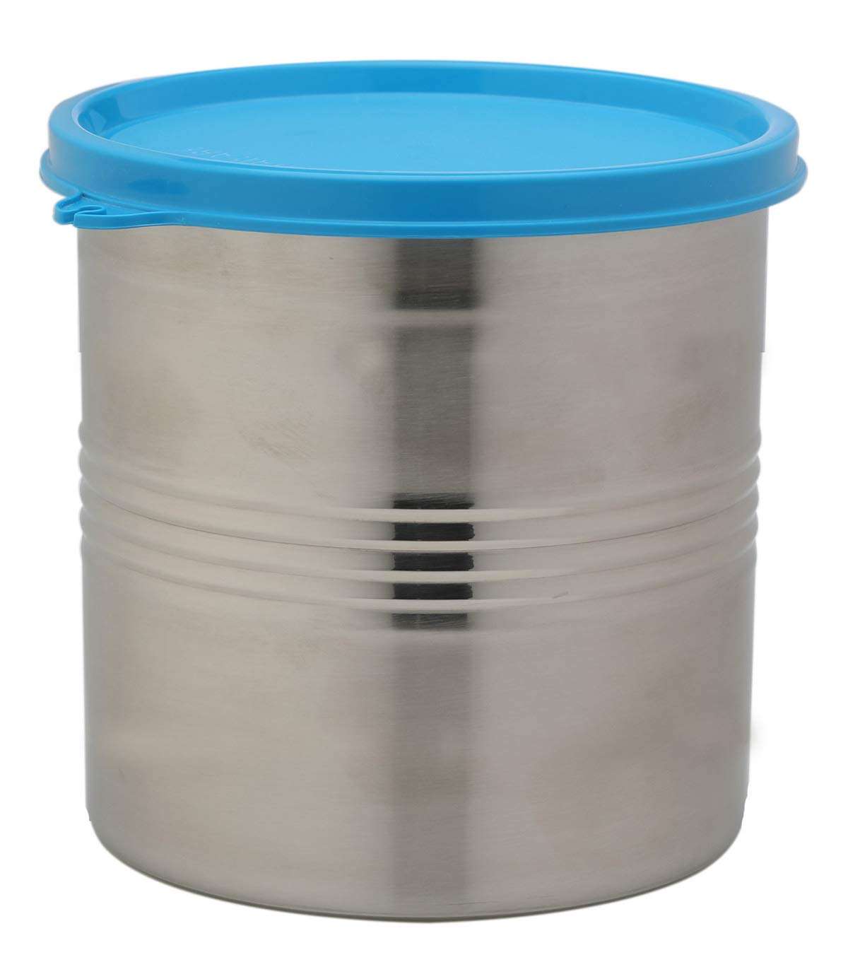 Signoraware Modular Steel Container Round 1000ml, Set of 1, Blue 1