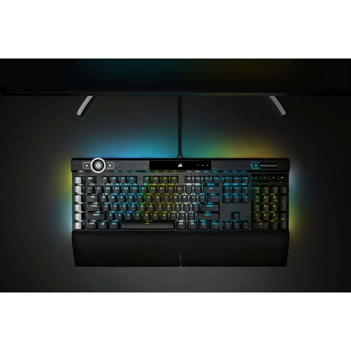 Corsair K100 RGB Mechanical Gaming Keyboard - Cherry MX Speed RGB Silver Keyswitches - PBT Double-Shot Keycaps - Elgato Stream Deck and iCUE Compatible - QWERTY NA Layout - Black 6