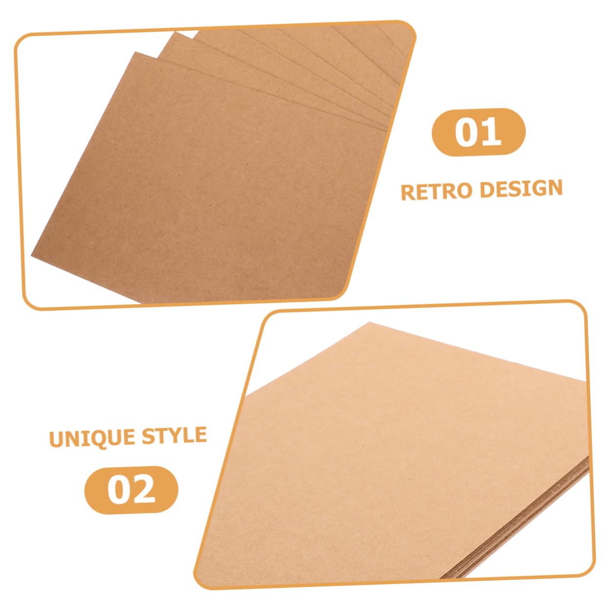 TEHAUX 4sets Kraft Cardboard Card Stock Painting Book Cardstock Paper 5sheets*4 5