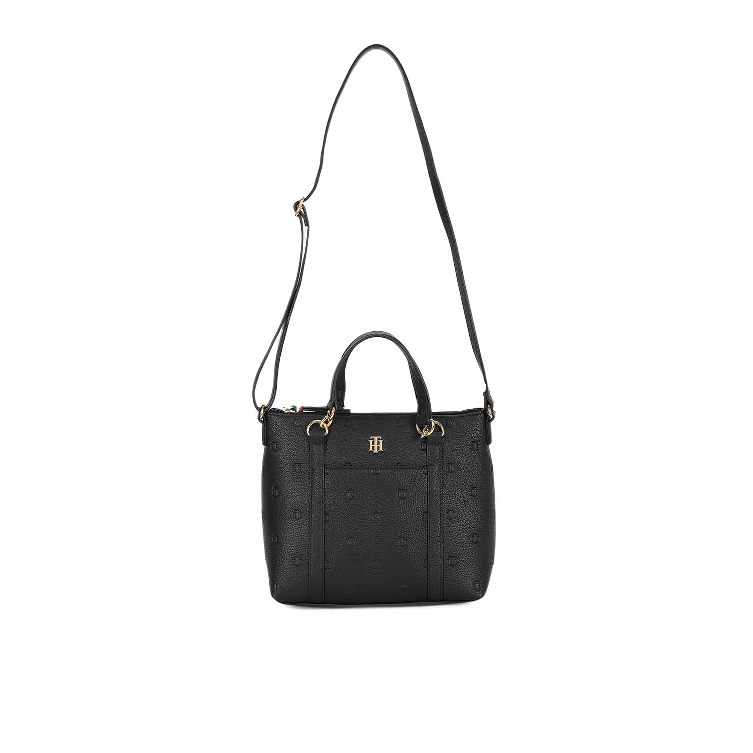 Tommy Hilfiger Pu Black Monogram Women Shoulder Bag (OS) 1