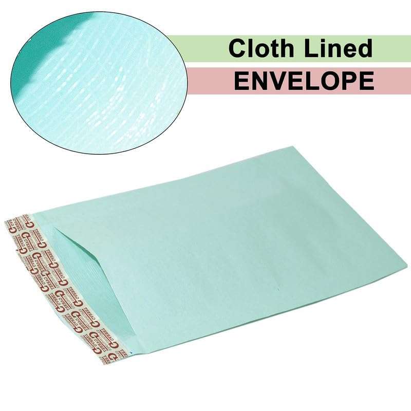 E - Buddies Business Catalog Envelope Courier Document Pouch Secure Cloth Lined,Courier Cover Green (50 pcs) (11"x5") 4