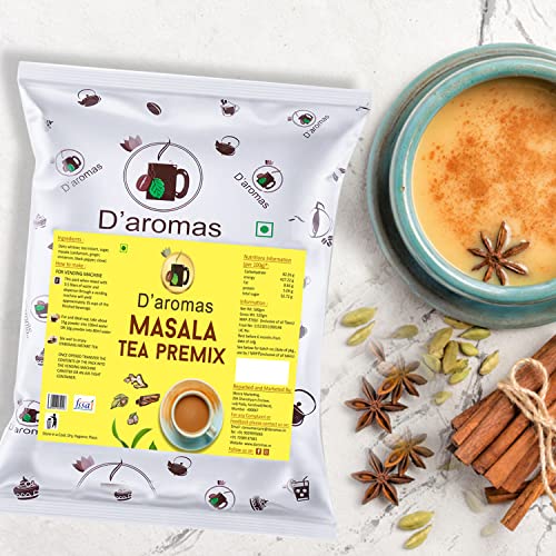 D'aromas Cardamom & Masala Premix Tea Powder 1kgx2, Instant Premix Tea Powder, Ready to Drink 3