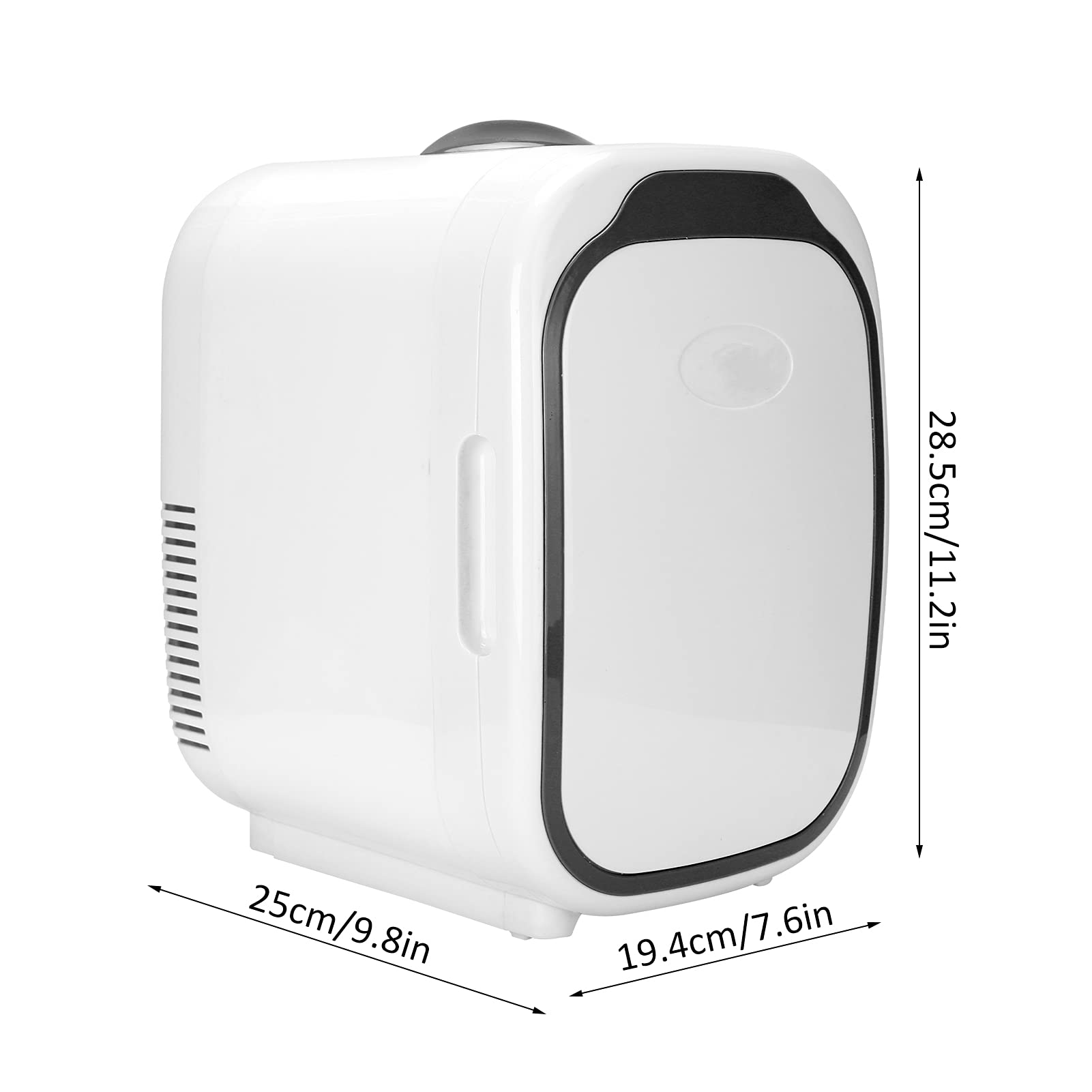 Mini Fridge, Multi‑Layer Design Portable 6 Liters Refrigerator for Home for Travel(Black, Pink) 3