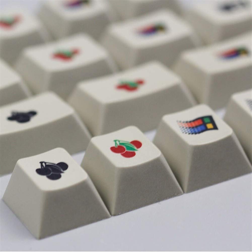 Keyboard keycaps Kbdfans Enjoypbt Win95 Logo/Cherry Logo Dye-sub Keycaps Mechanical Keyboard 16keys 5
